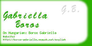 gabriella boros business card